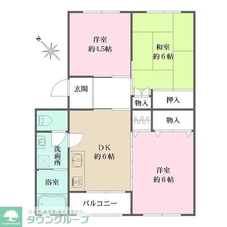 カミユ八王子B棟の物件間取画像